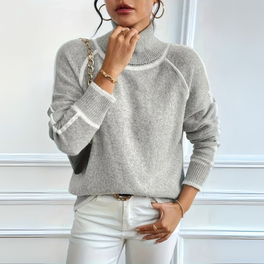 Aurora – Casual rullekrave sweater