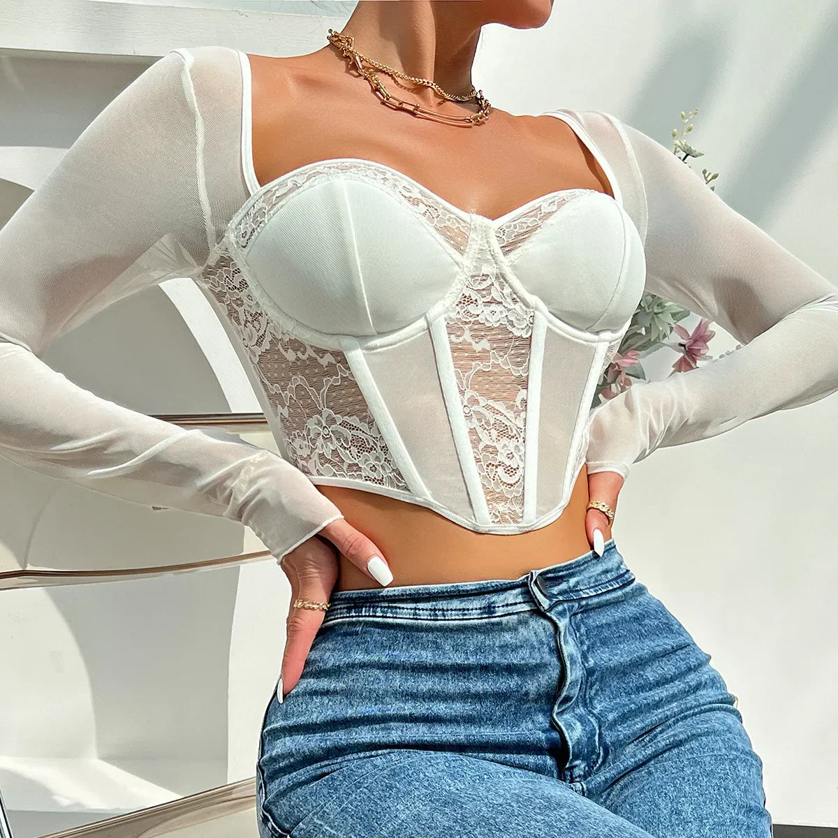 Mesh Crop Top