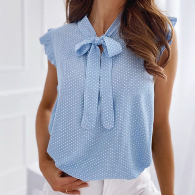 Ruffles Polka Dot Blouse